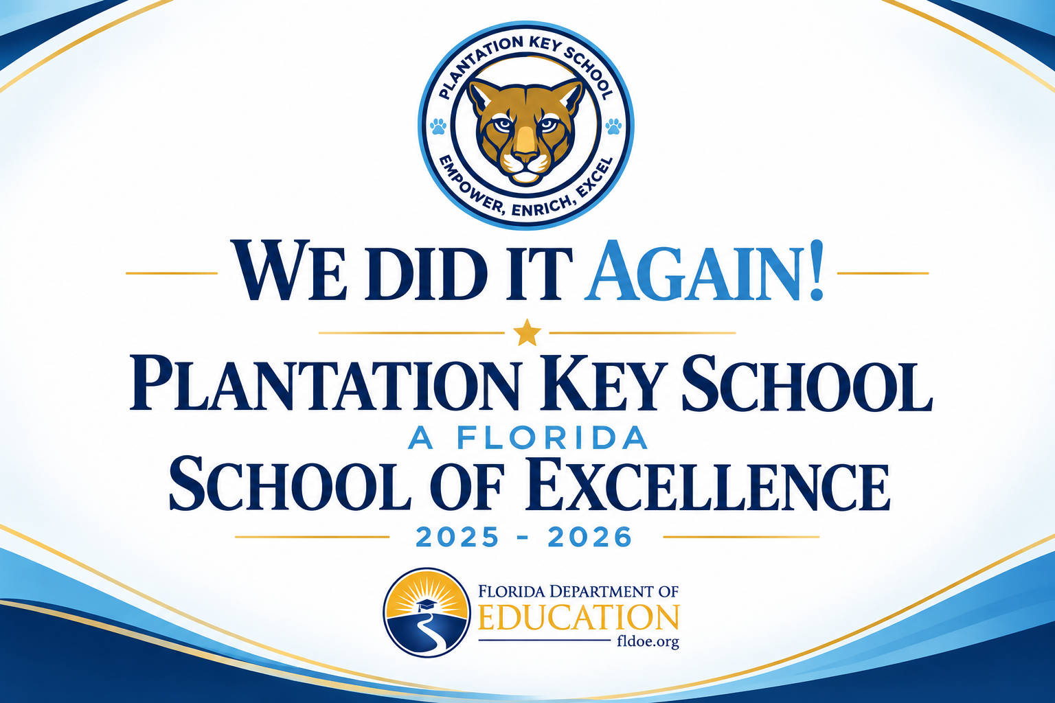 school of excellence recognition