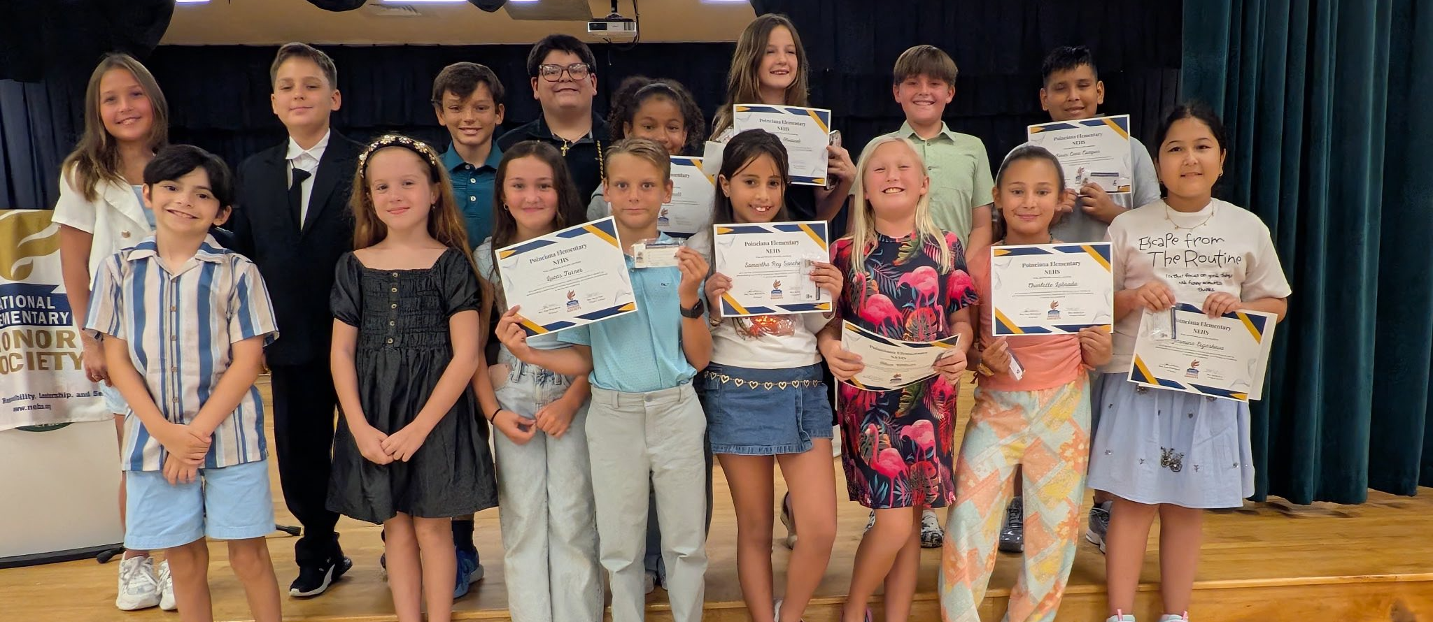 New honor society members