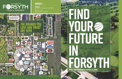 Find Your Future in Forsyth Brochure with a list of many of the businesses that have locations within Forsyth