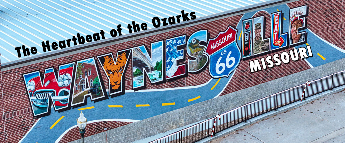 The City of Waynesville Mural located downtown on the Dollar General