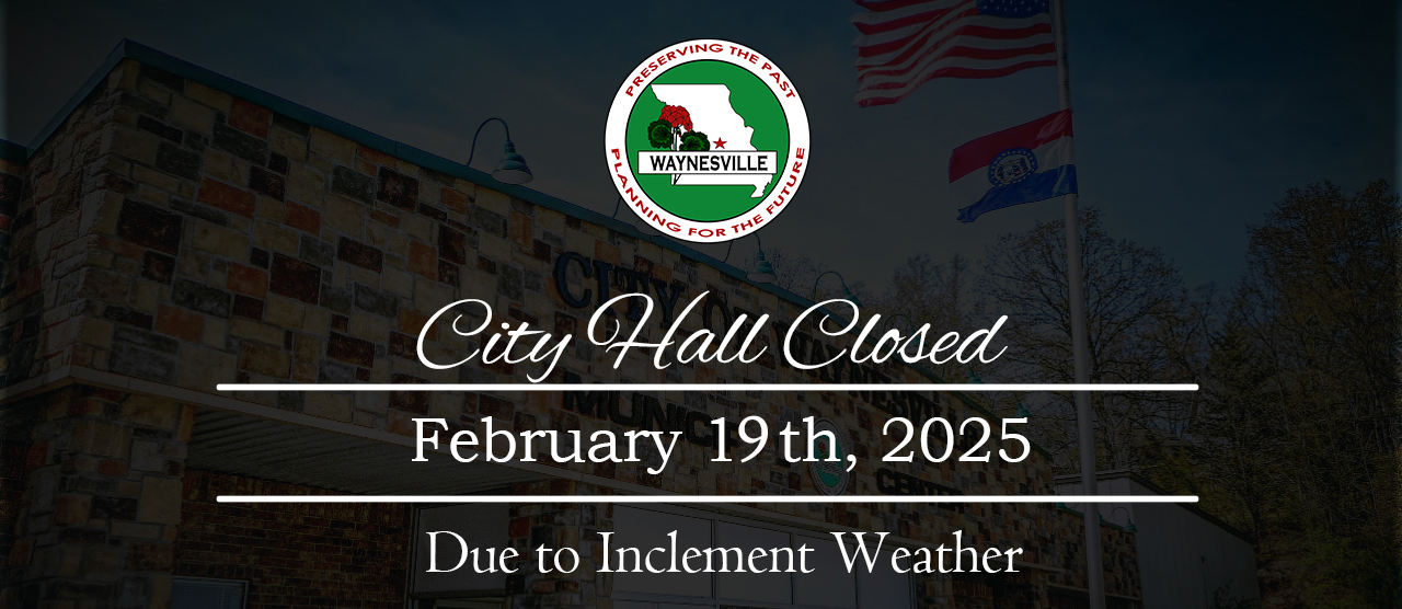 City Hall will be closed February 19, 2025