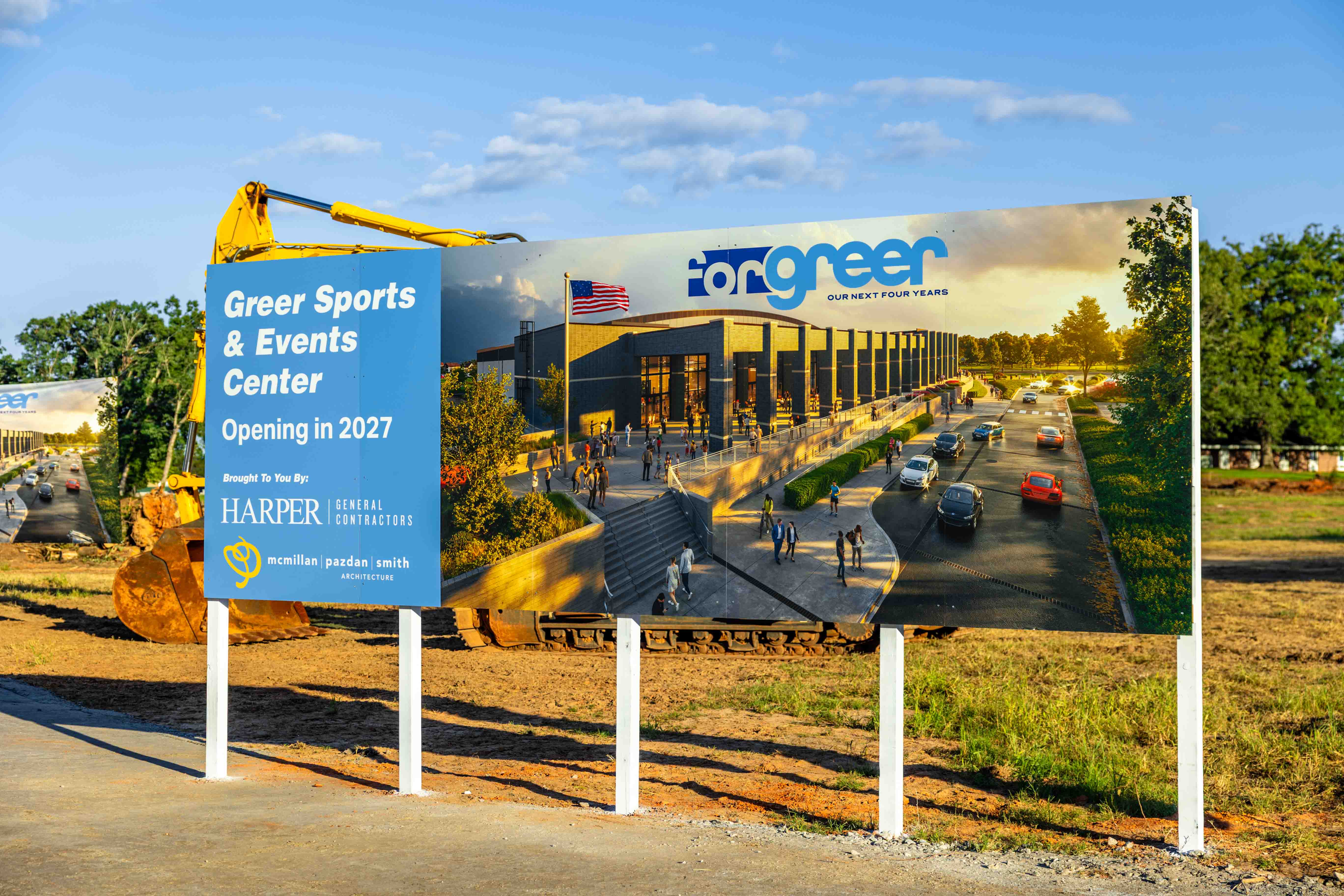 Sports and Events Center Project Sign