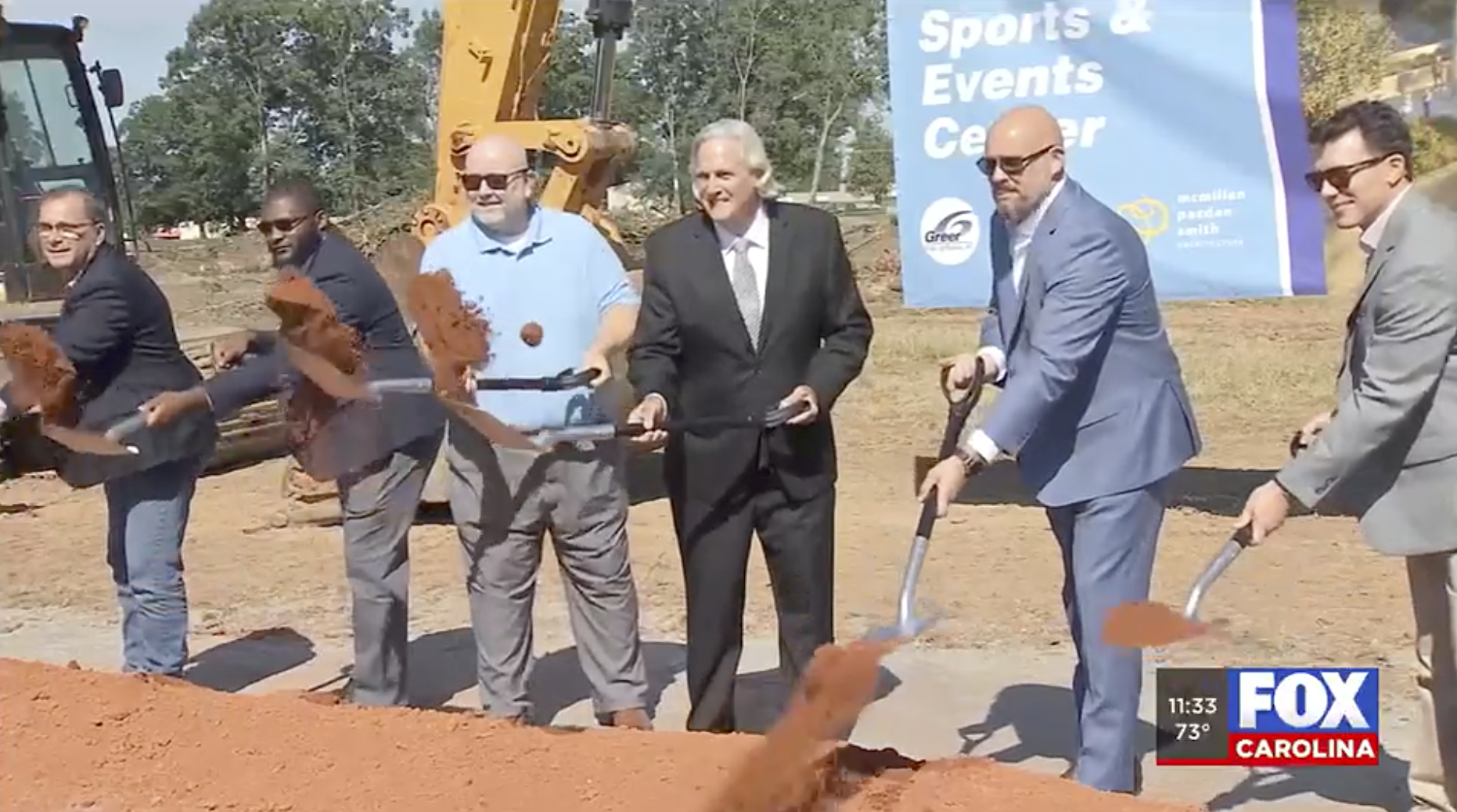 Council turn shovels at groundbreaking for Sports and Events Center