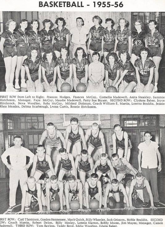 BOYS AND GIRLS BASKETBALL TEAM PHOTOS 1955-1956