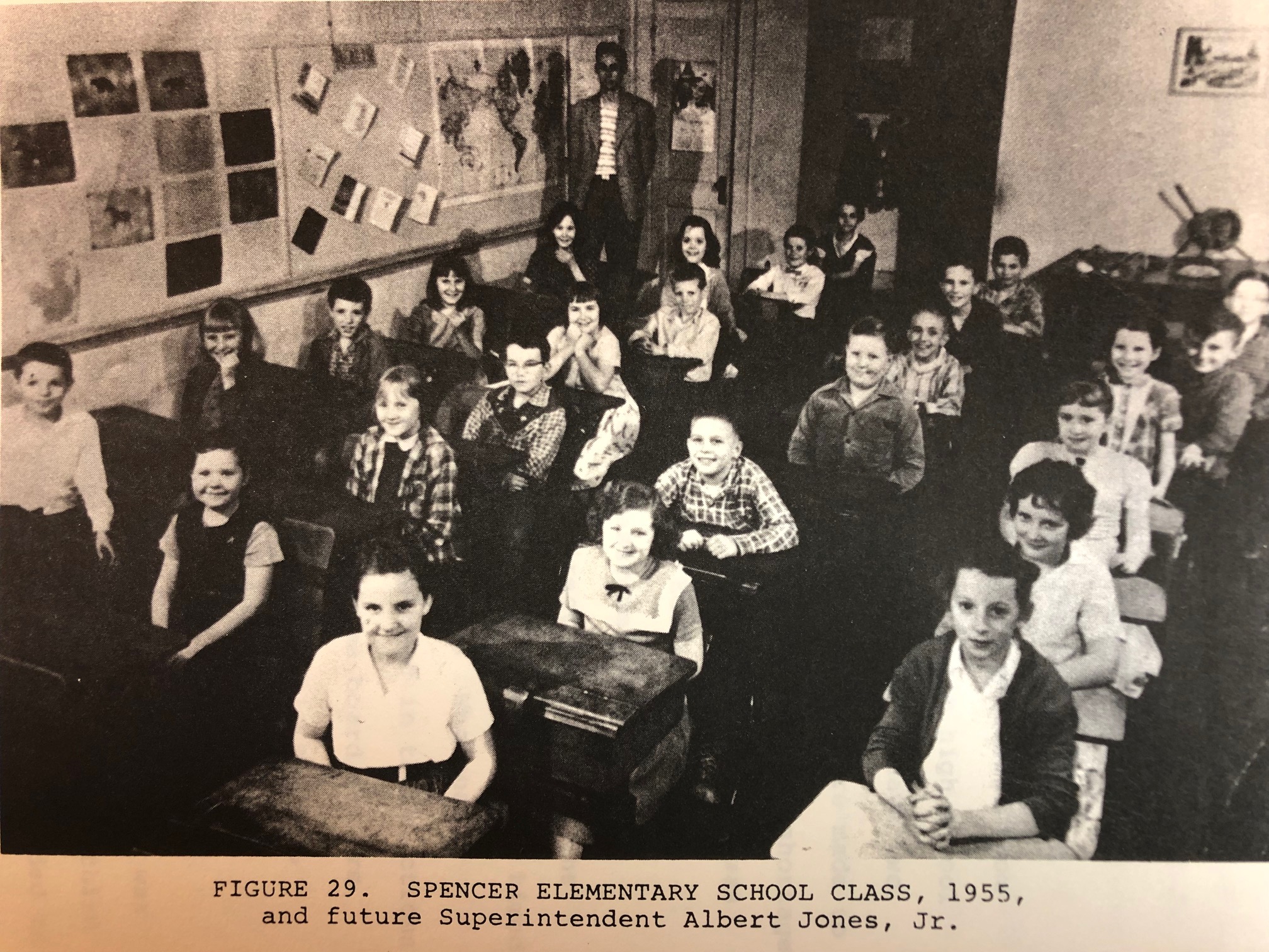 SPENCER ELEMENTARY SCHOOL CLASS, 1955, AND FUTURE SUPERINTENDENT ALBERT JONES, JR.