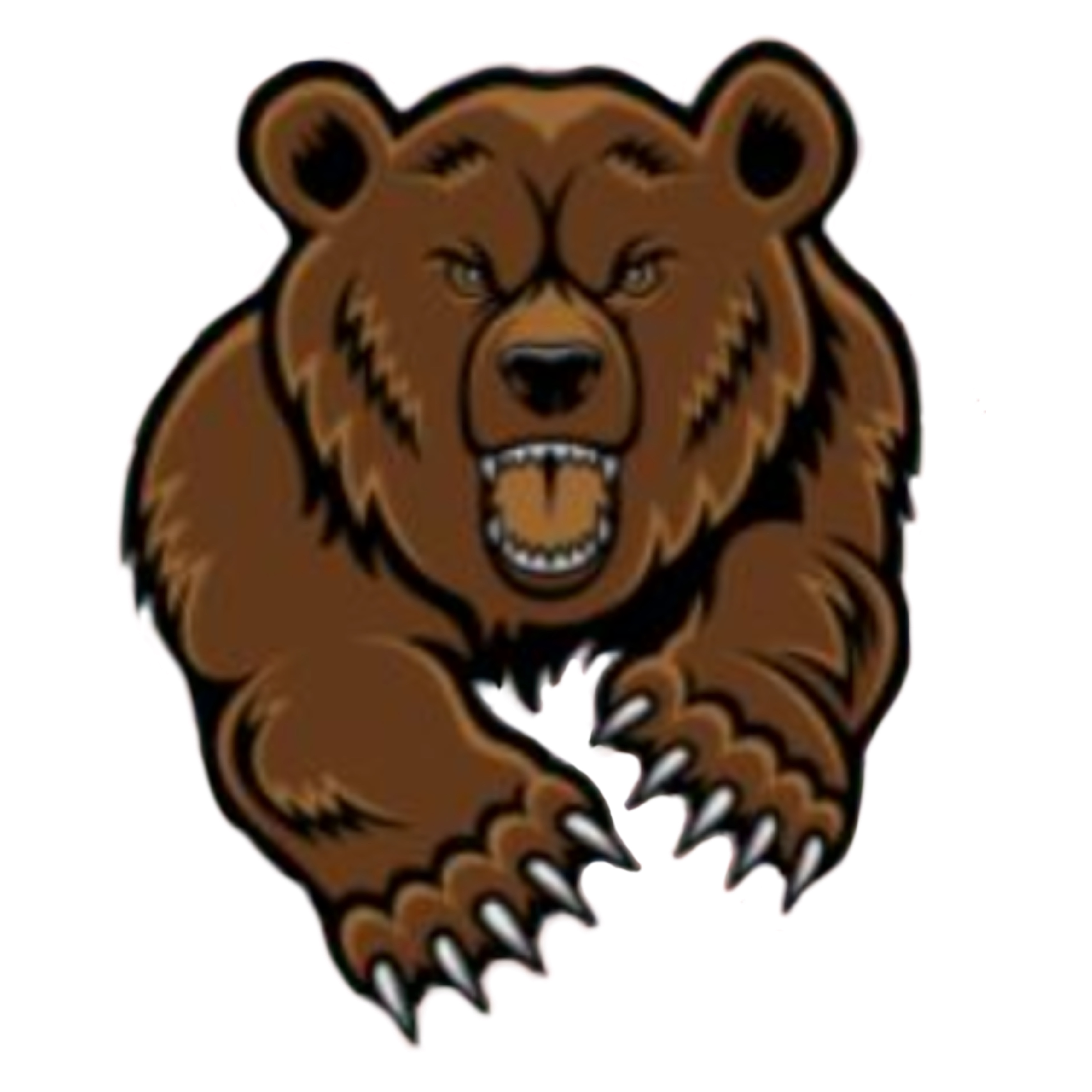 Brighton School Logo, Bear with Sharp Teeth and Claws