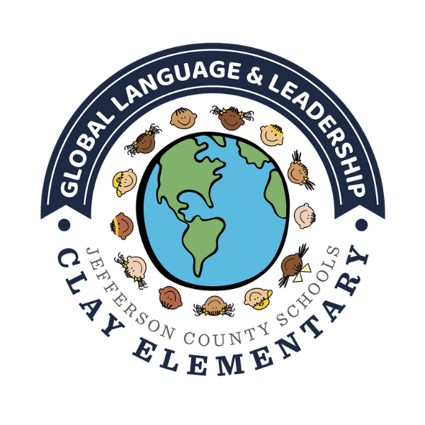 Clay Elementary School Logo, Global Language and Leadership, Jefferson County Schools