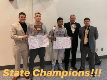 wrestling team with a diploma