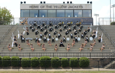 band in the stands