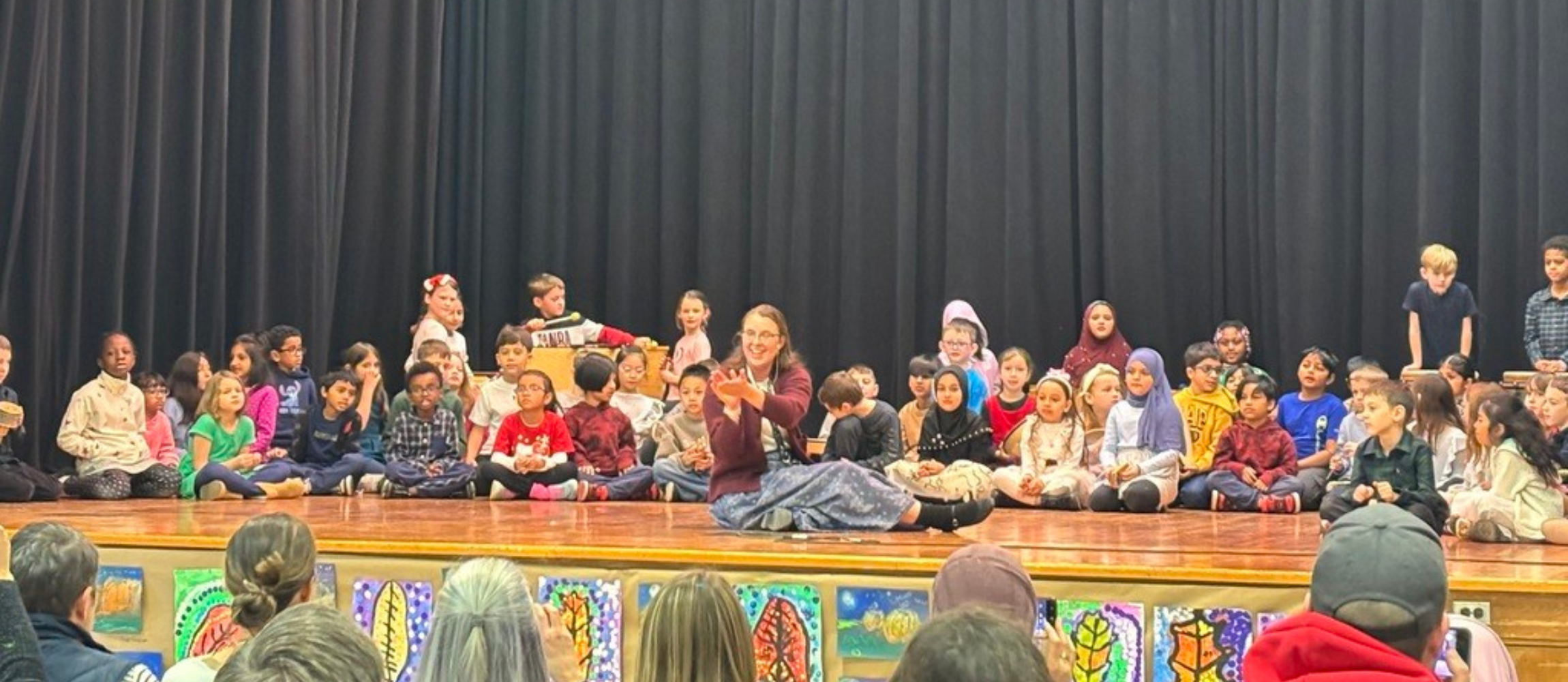 second graders at blue creek celebrating the tall tales CKLA unit 