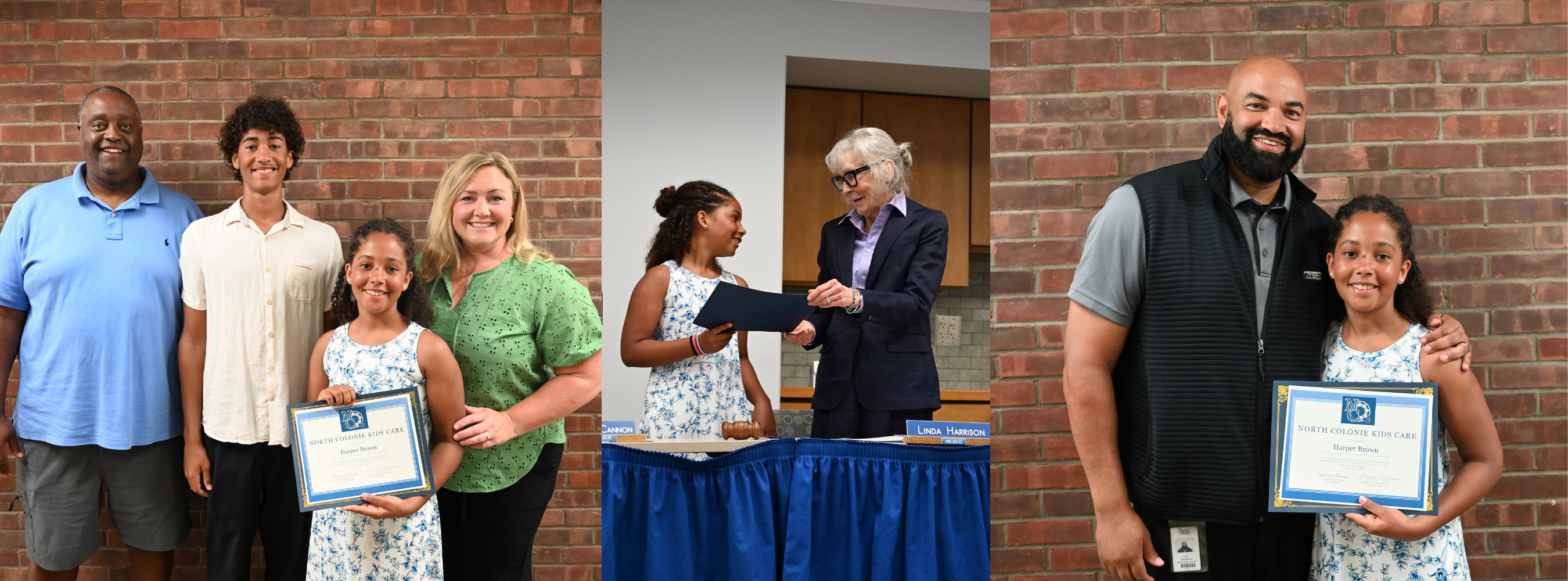 Images of Harper and her family as she is honored as the Kids Care recipient for June.
