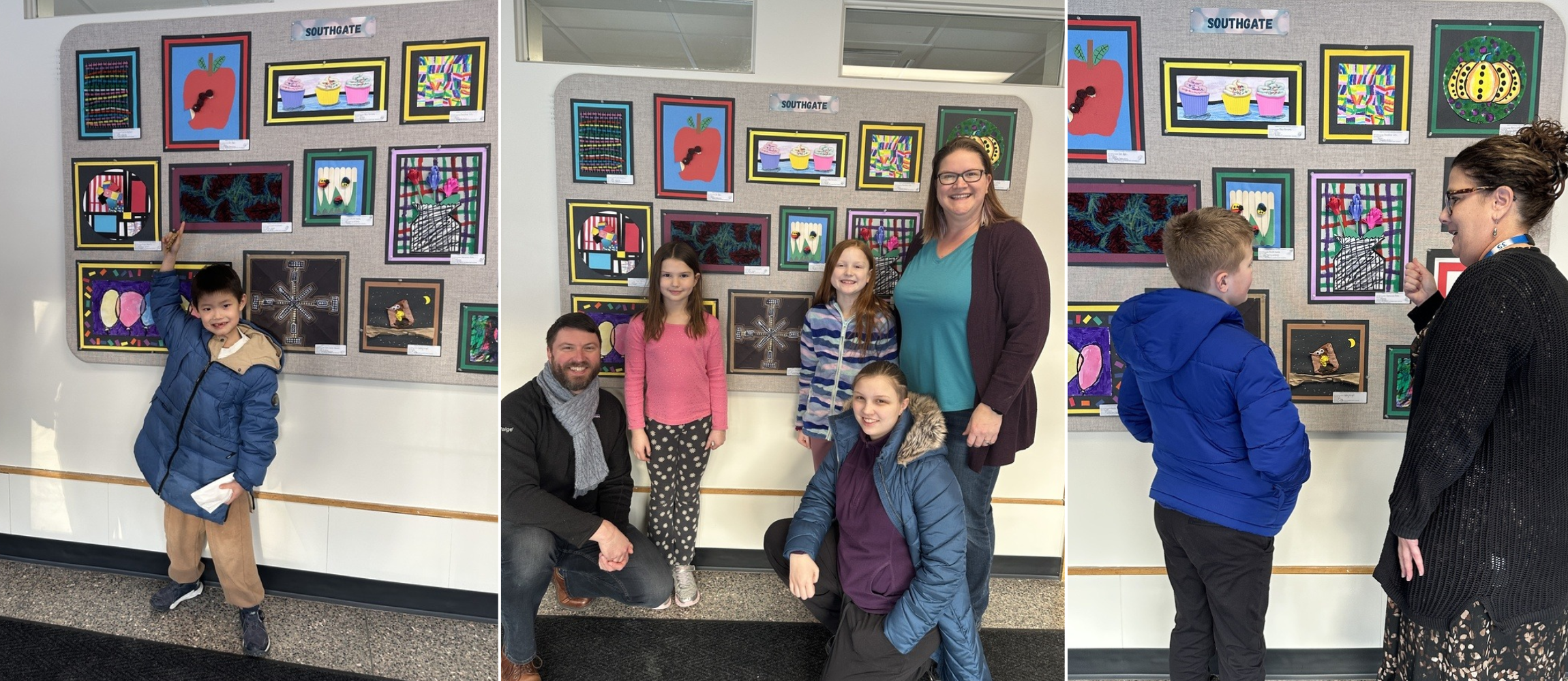 Students at the superintendents art gallary