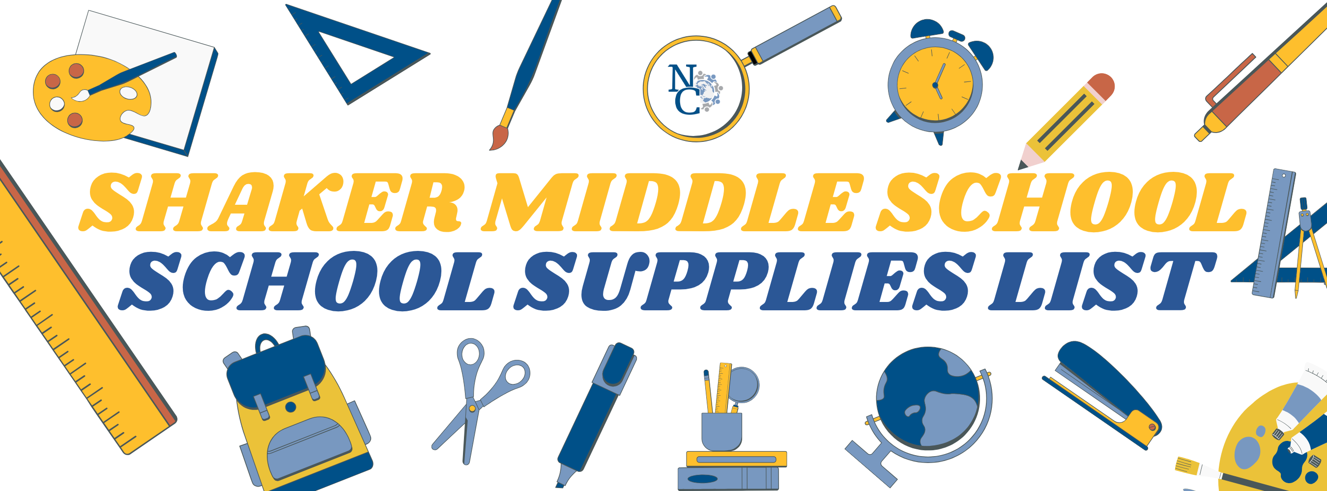Shaker middle school school supplies list