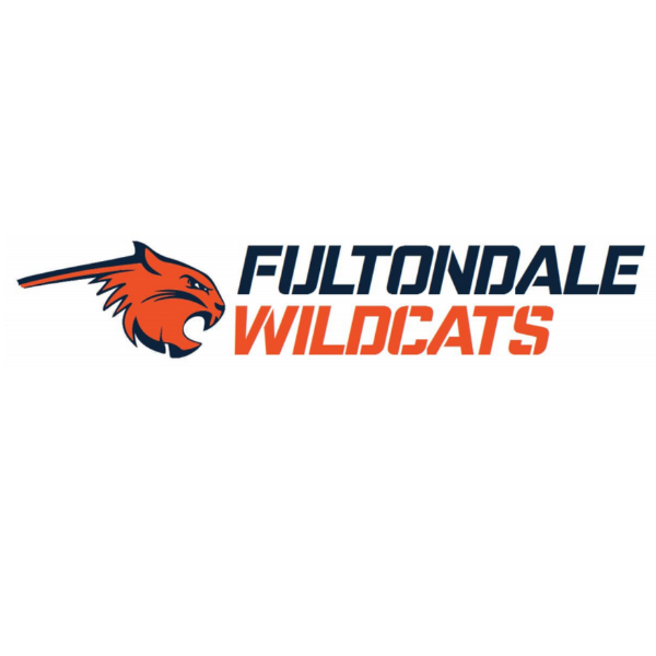 Fultondale High School Logo, blue and orange wildcat
