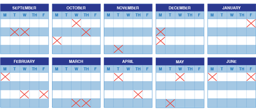 Absence  calendar