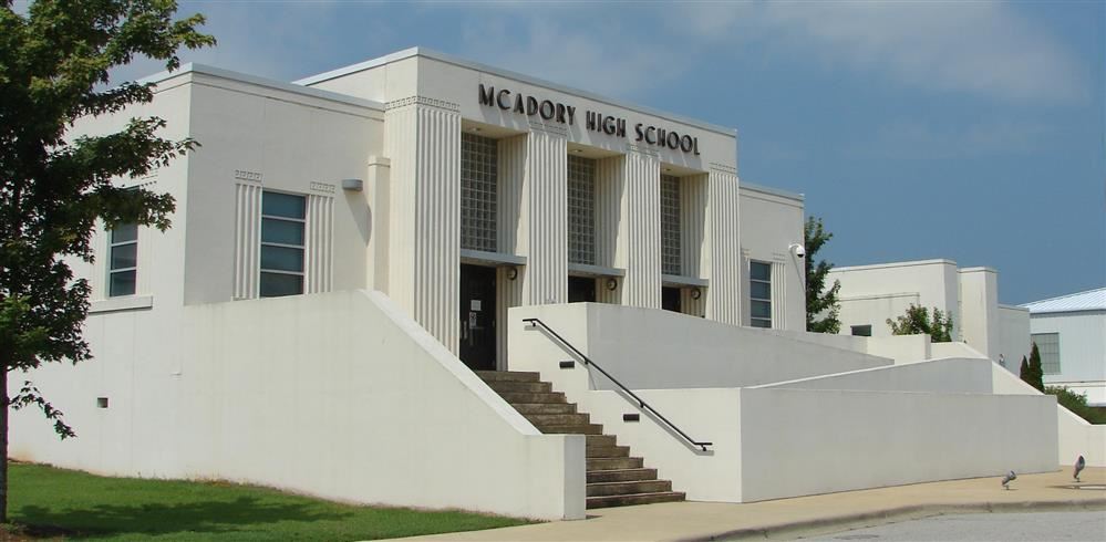 McAdory High School building from the outside