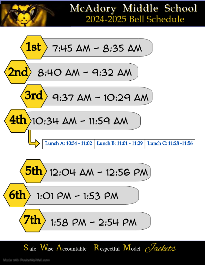 Updated Bell Schedule