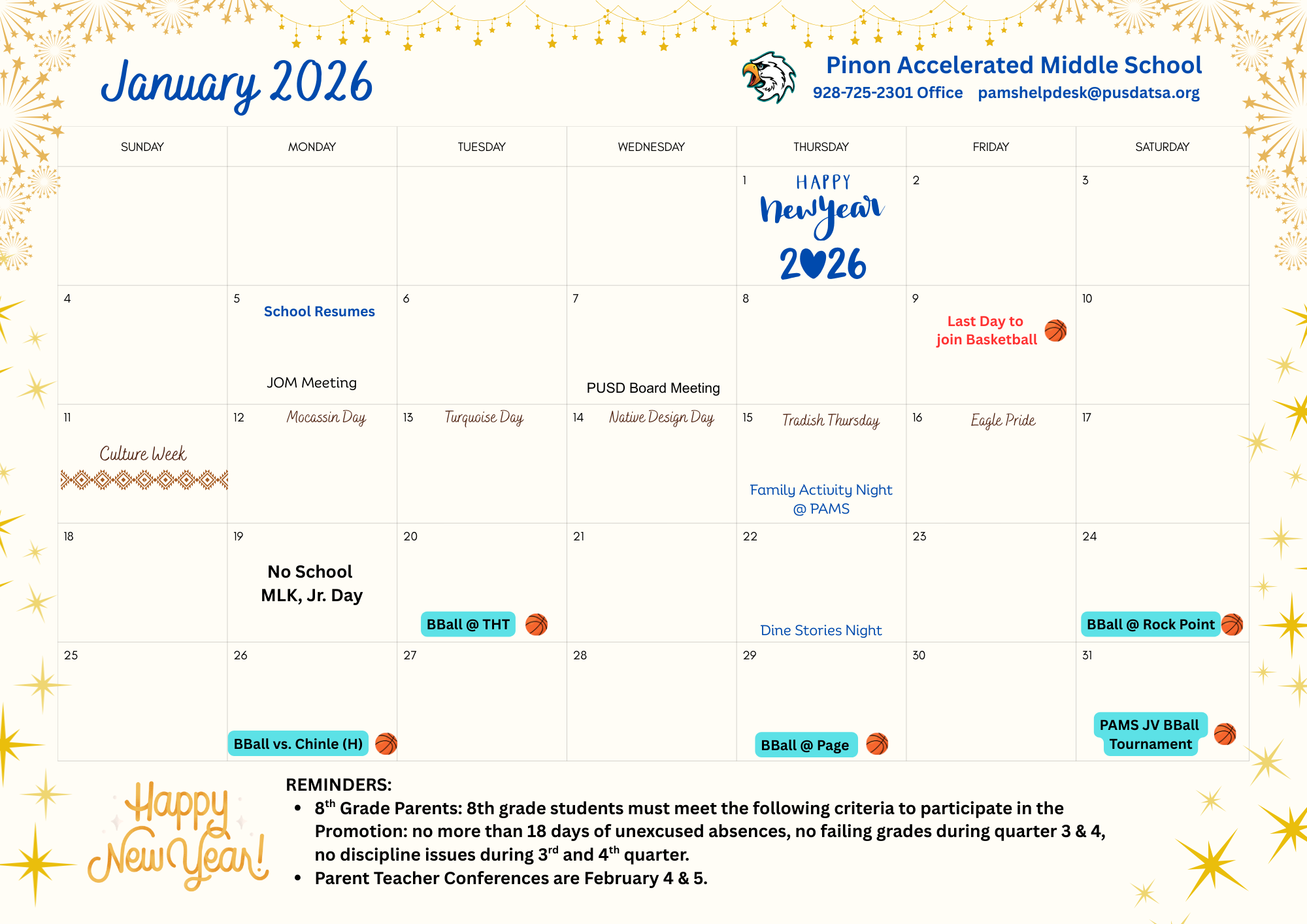 Jan calendar
