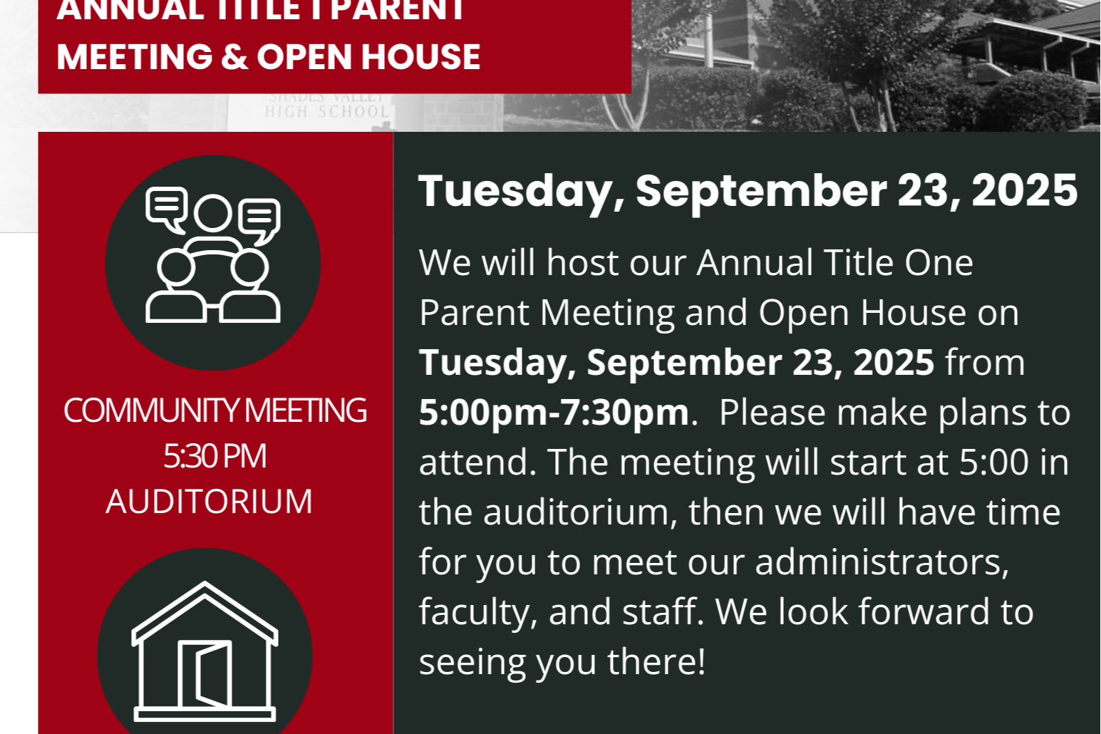 Annual Title I & Open House