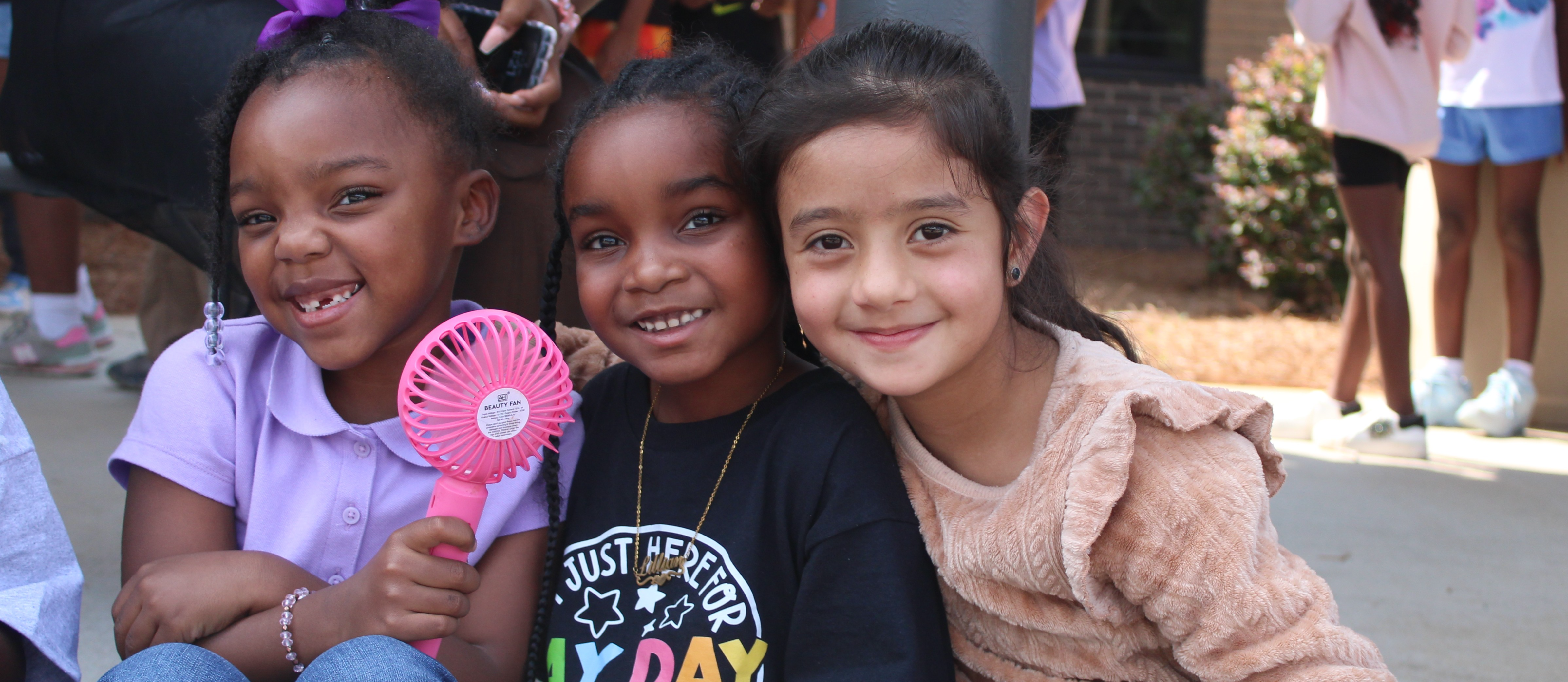 Students at homecoming parade