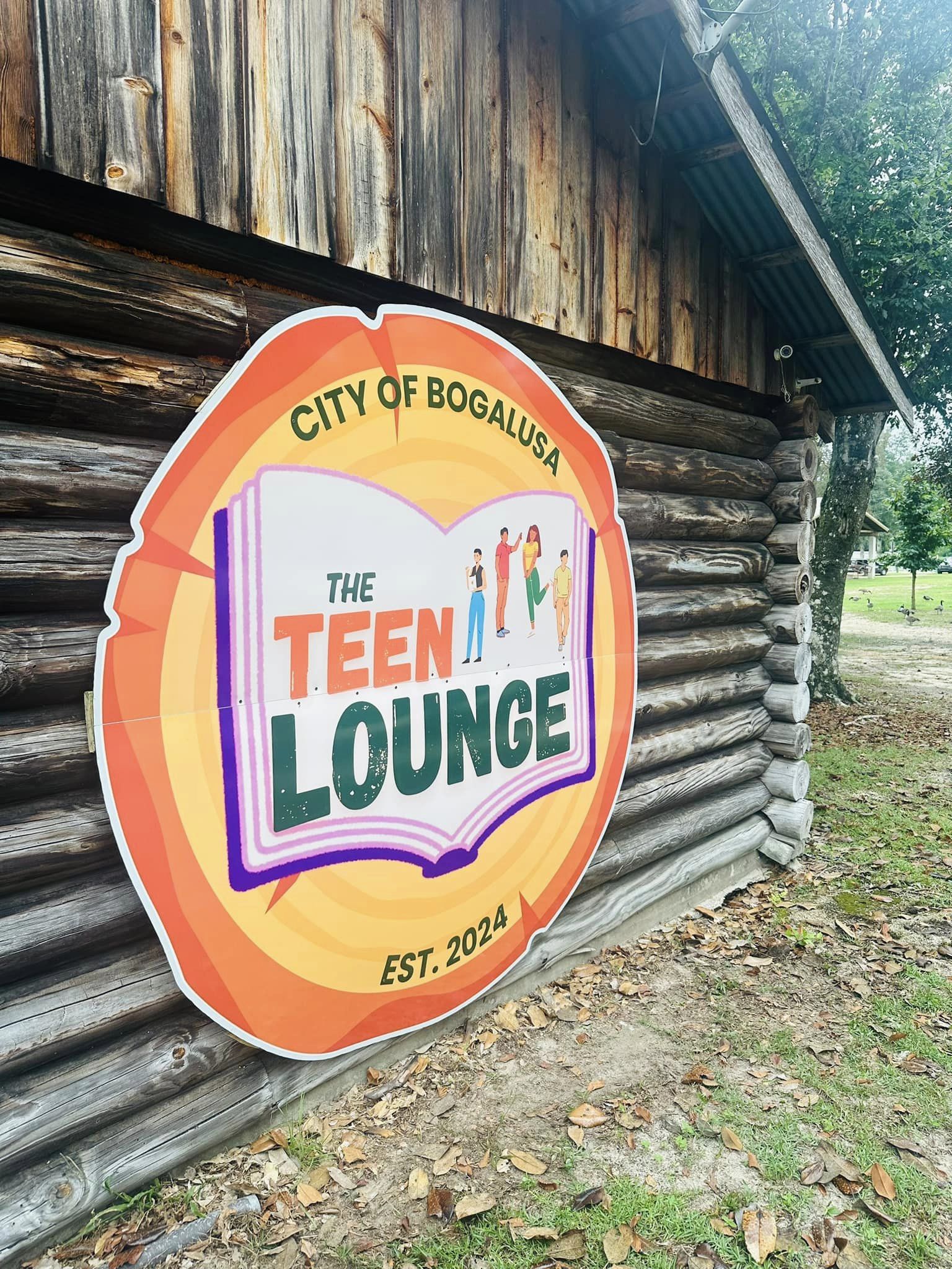 Teen Lounge Logo on building
