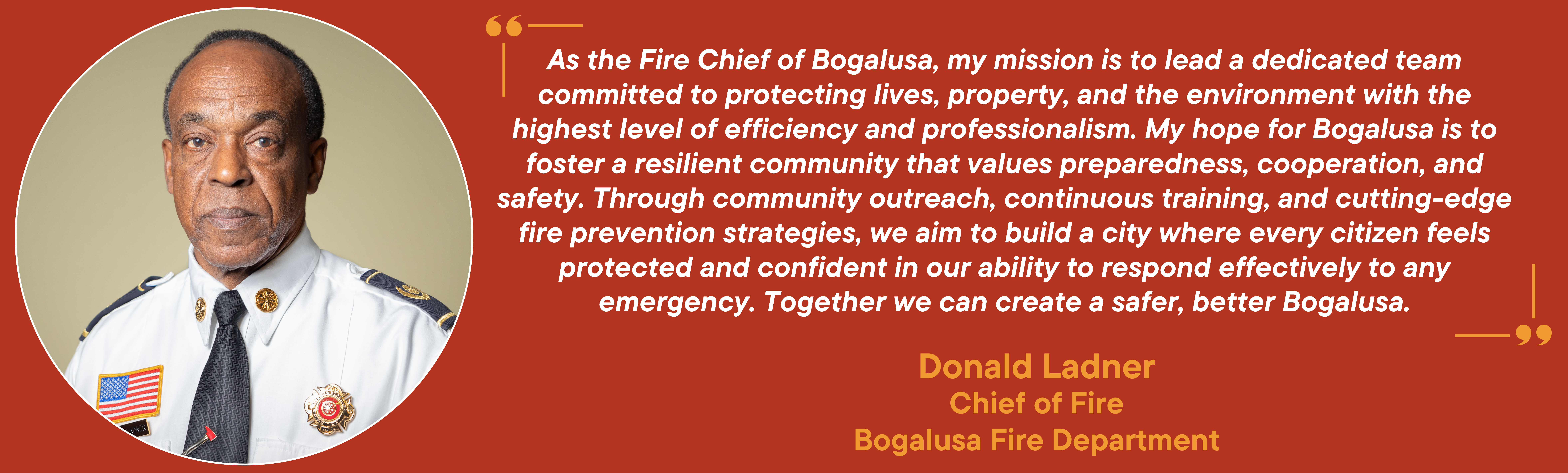 statement from chief ladner