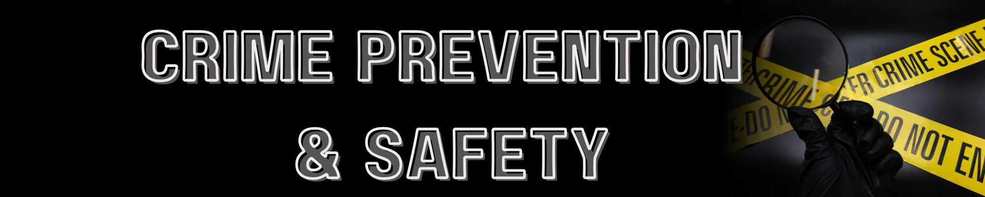crime prevention and safety banner