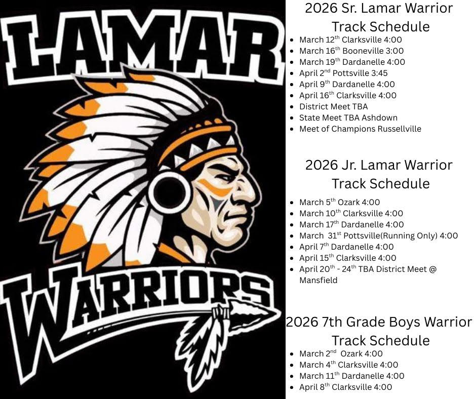 Track schedule for 2026