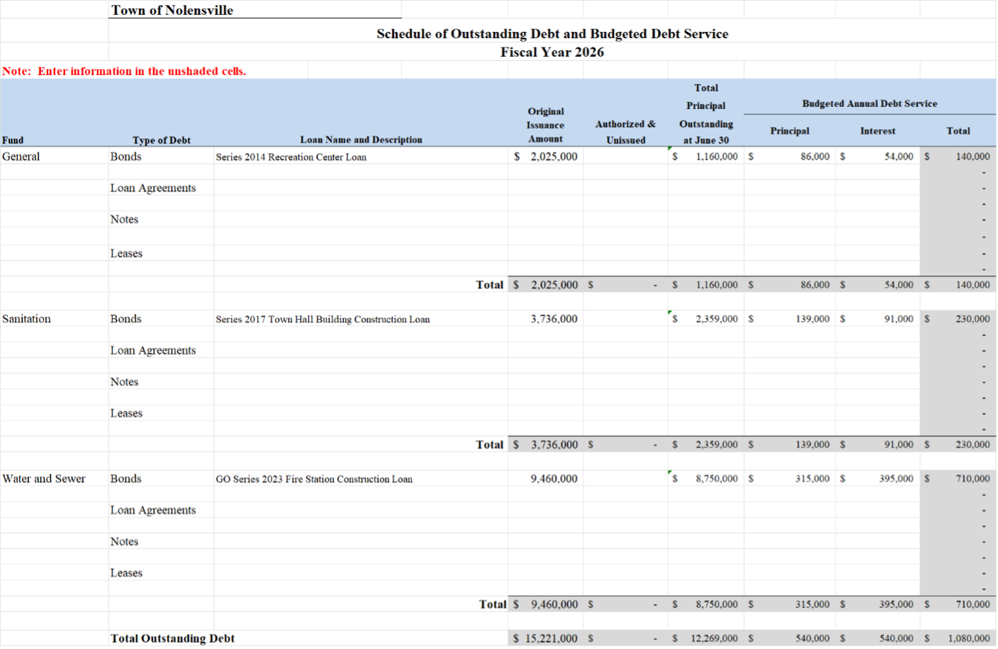 Ord 25-21 Municipal Budget Ordinance June 30 2025 to July 1 2026 - Public Hearing