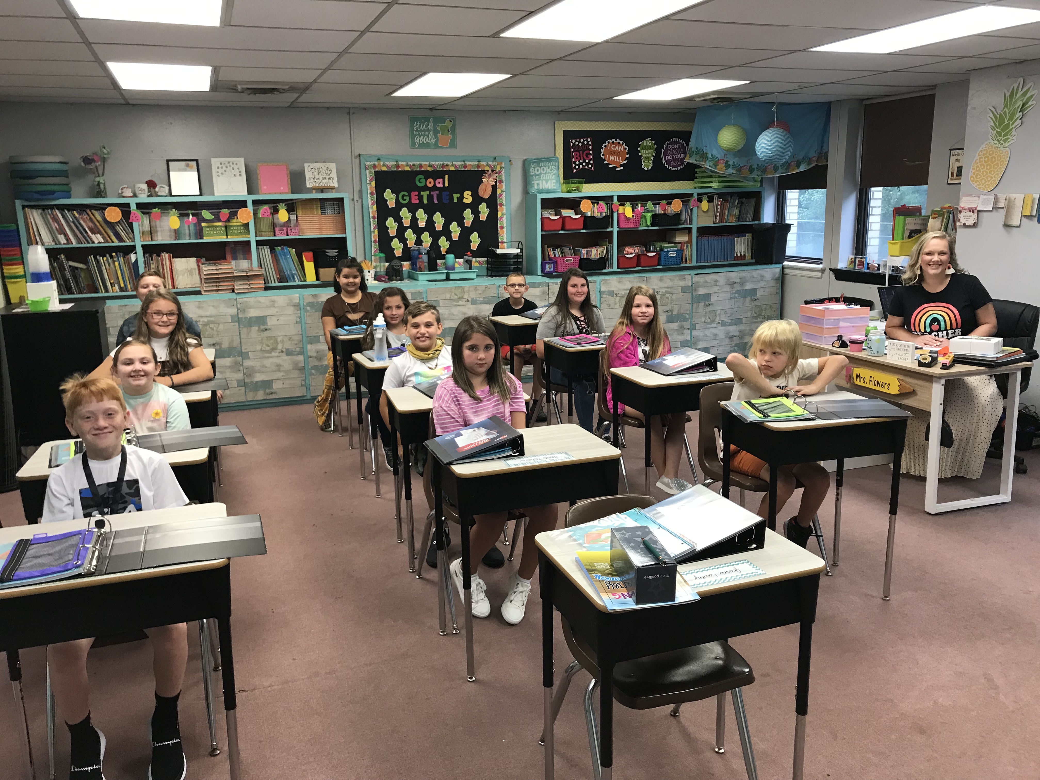 students and teacher in the classroom