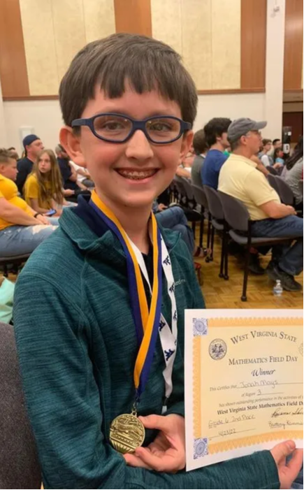 Math student wining prize