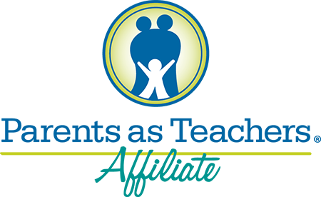 Parents as Teachers Affiliate logo with stylized family standing behind child