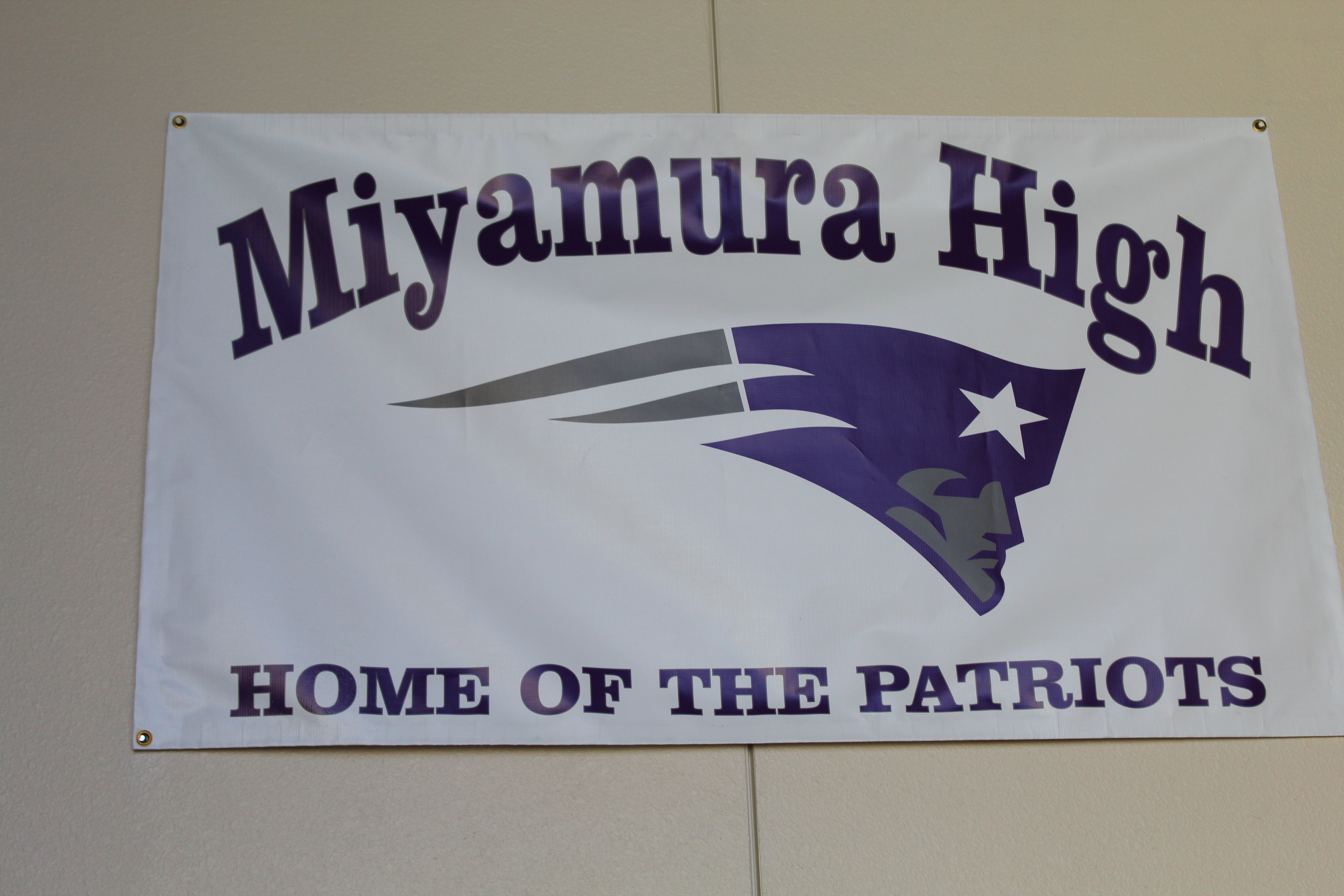 banner reads Miyamura high home of the patriots