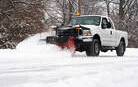 truck cleaning the snow