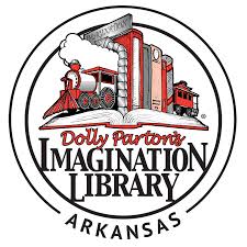 It is a picture of a train that states Dolly Parton's Imagination Library. 