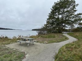 three picnic table