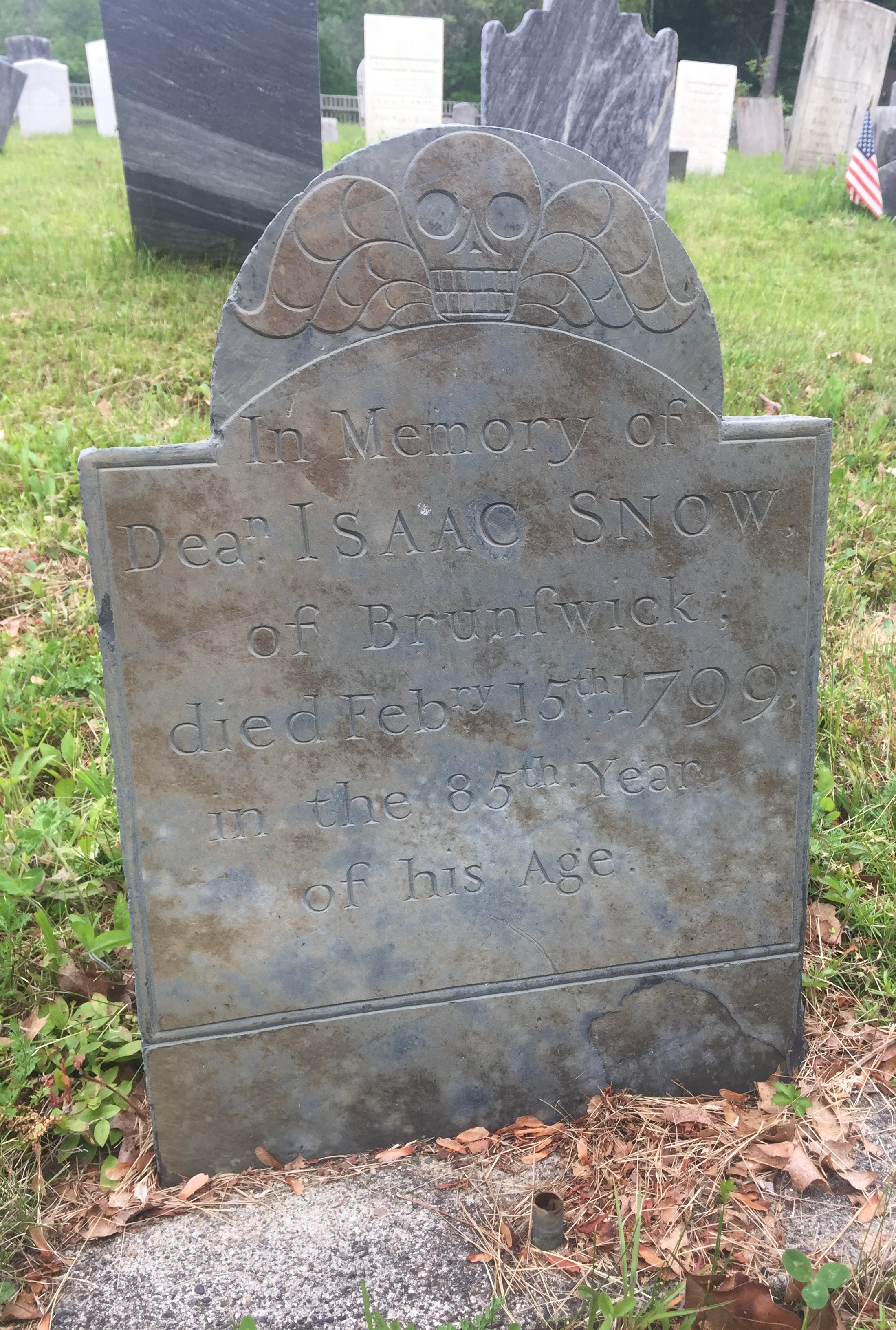 Winged Skull Gravestone