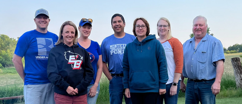 Left to right: Tyler Smith (Treasurer), Elise Constantini (Member), Laura Eyler (Member), Mike Aquino (Member), Sally Roe (Clerk), Becky Clark (Vice President), Randall Smith (President)