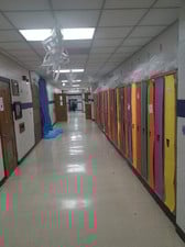 class decorated their hallway in Candy Land fashion.