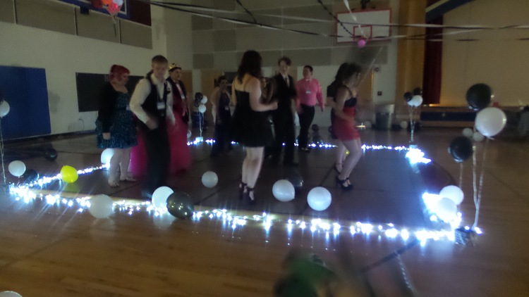 students dancing