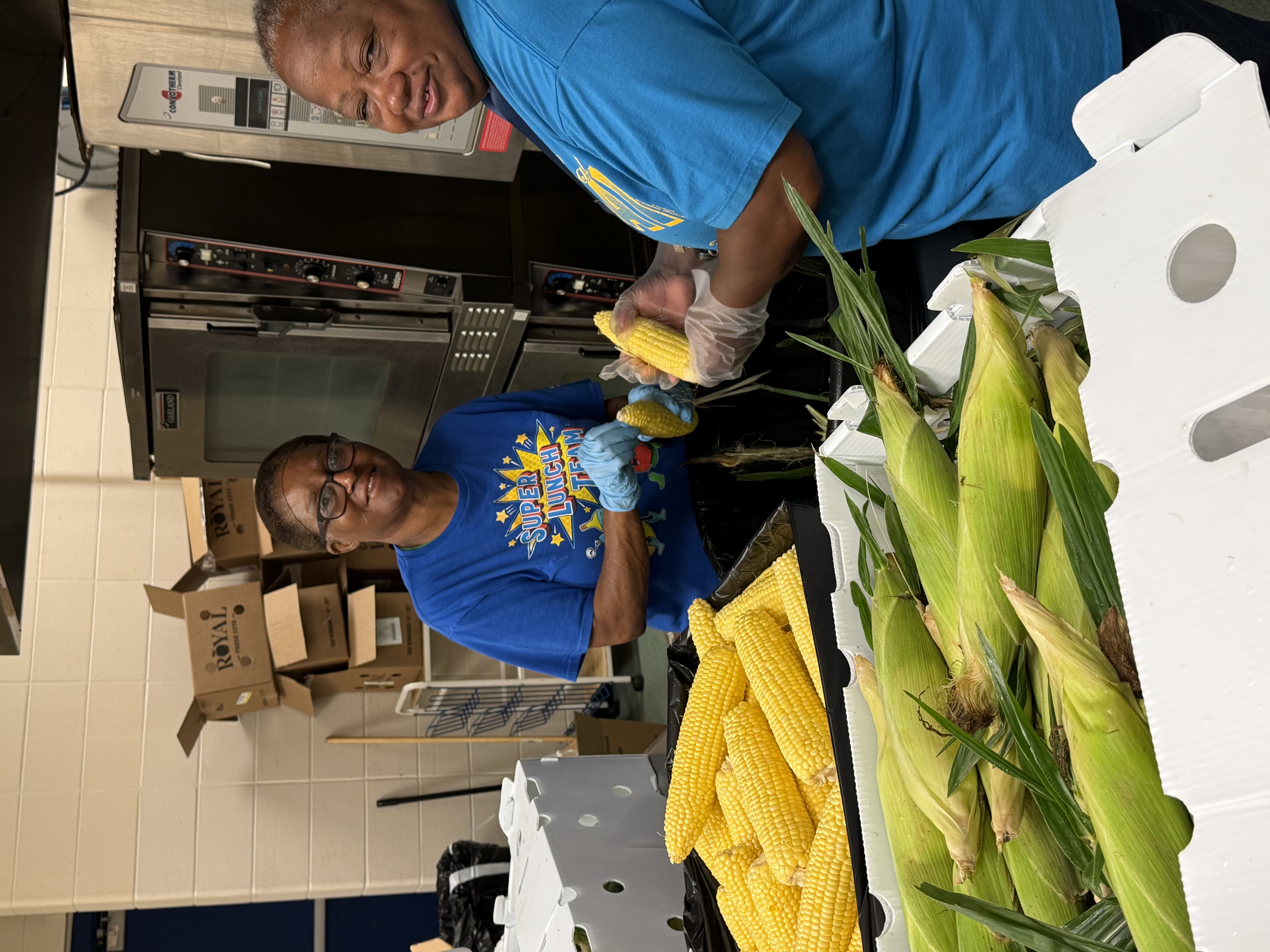 School Food Service Employees prepping for the new year 