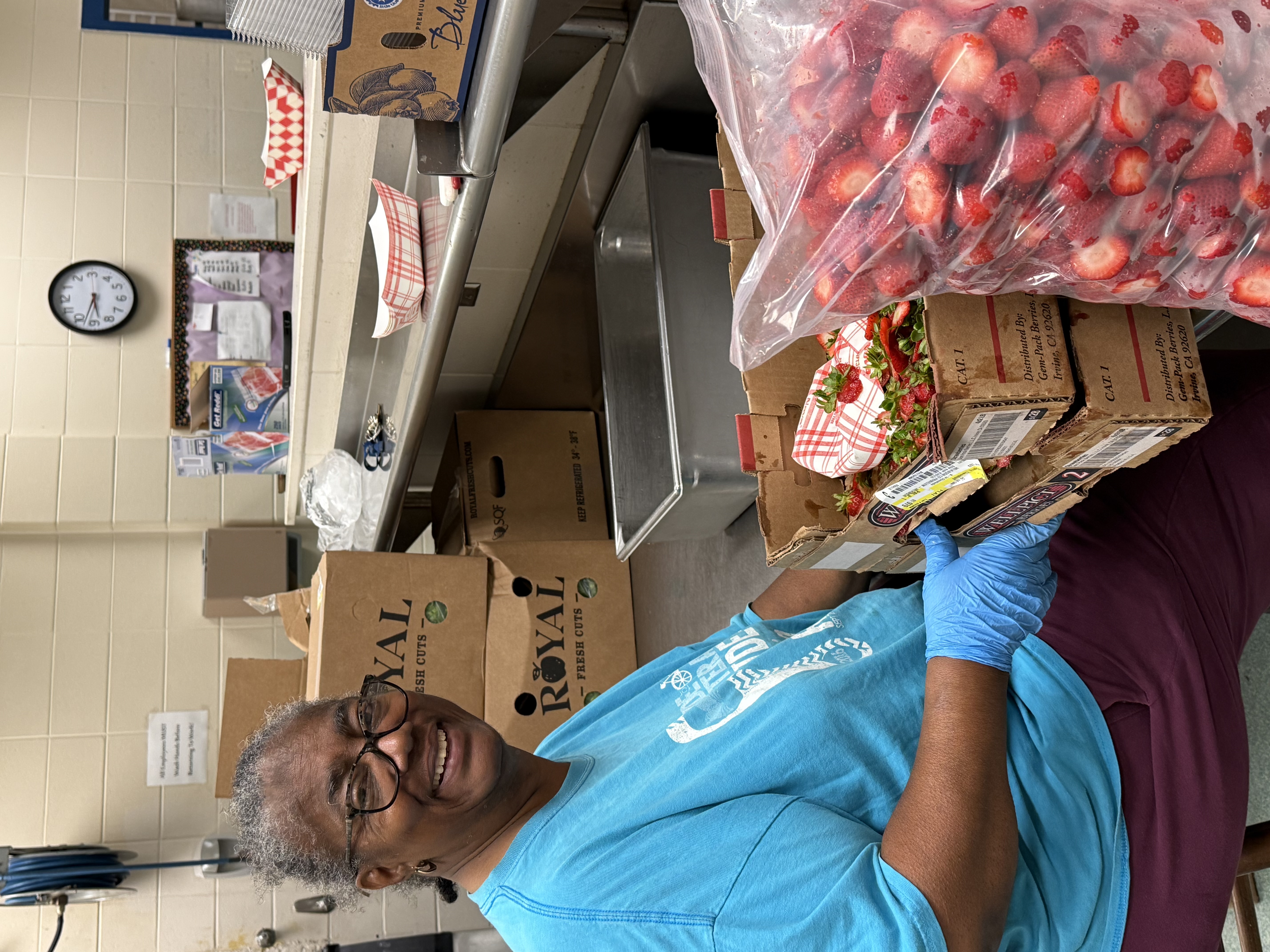 School Food Service Employees prepping for the new year 