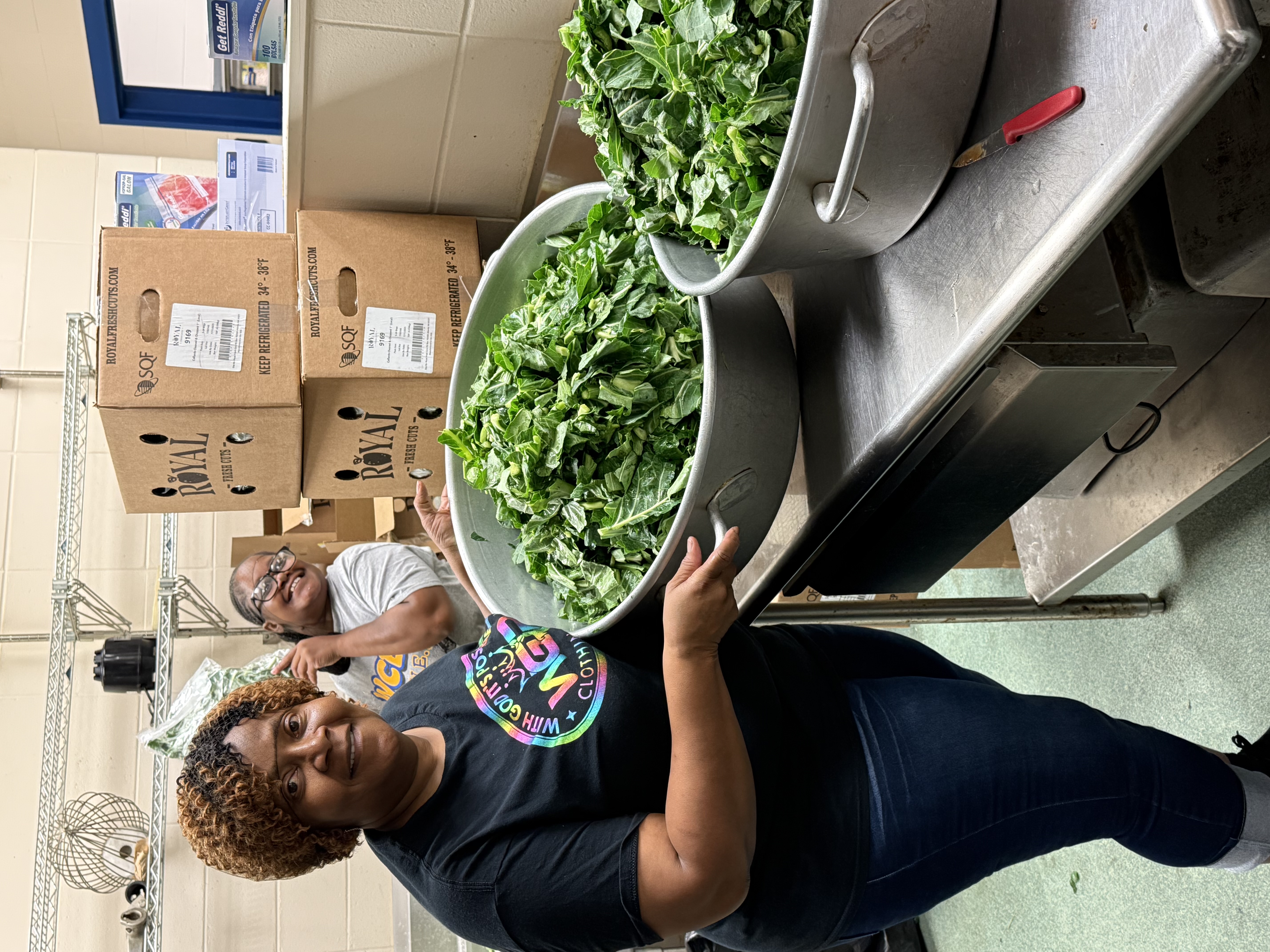 School Food Service Employees prepping for the new year 