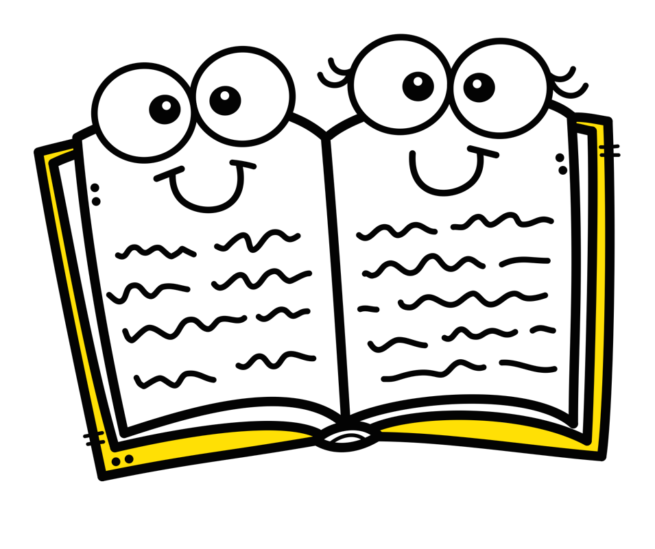 Open book cartoon