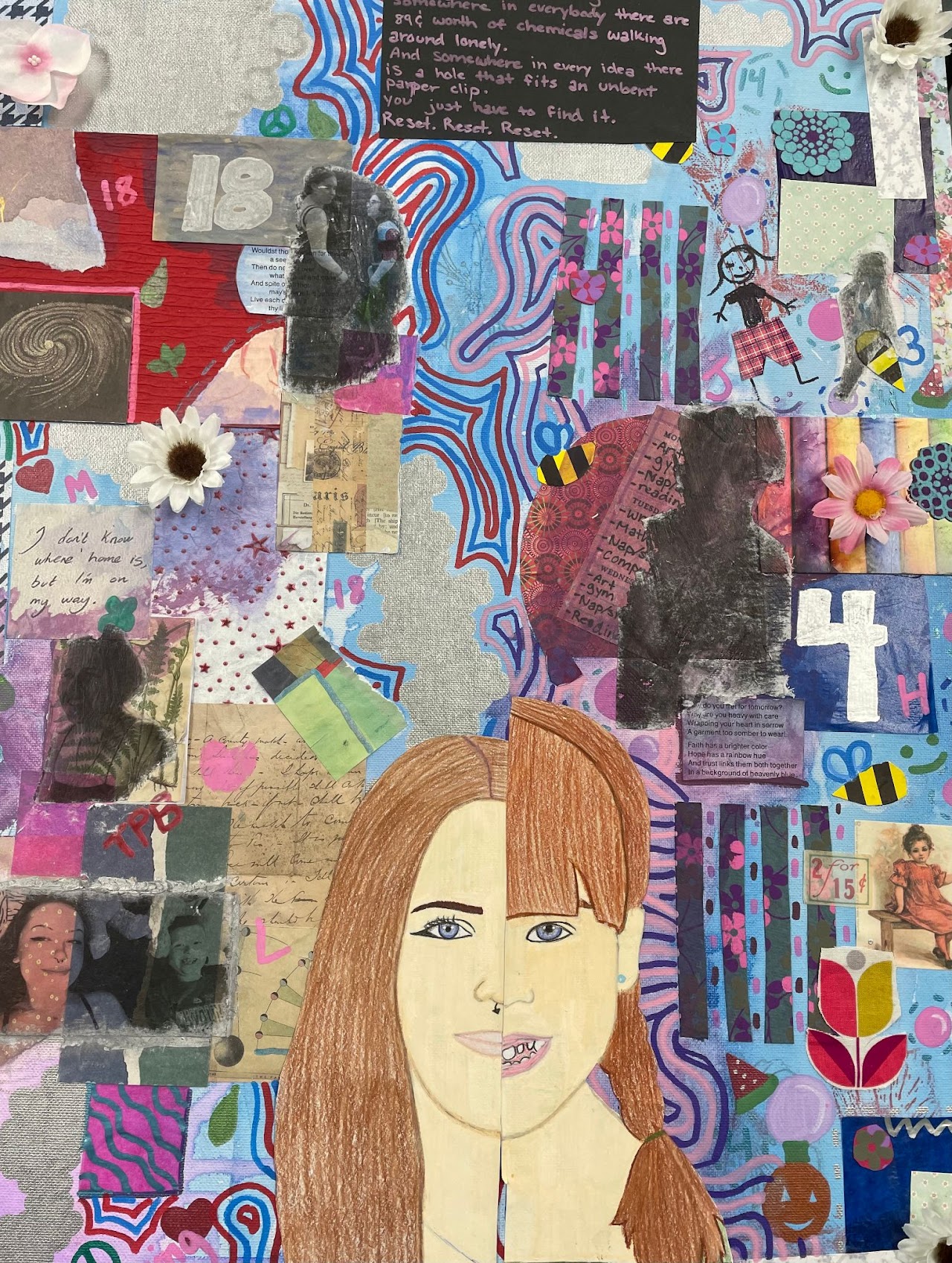 Mixed Media Self Portraits