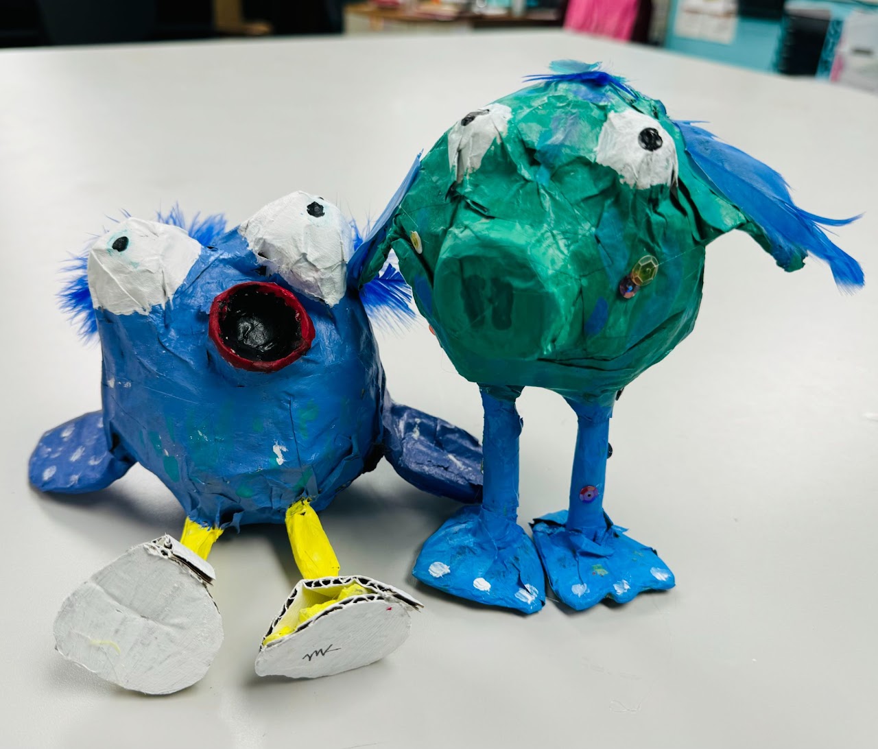 Paper-Mache Birds & Fish