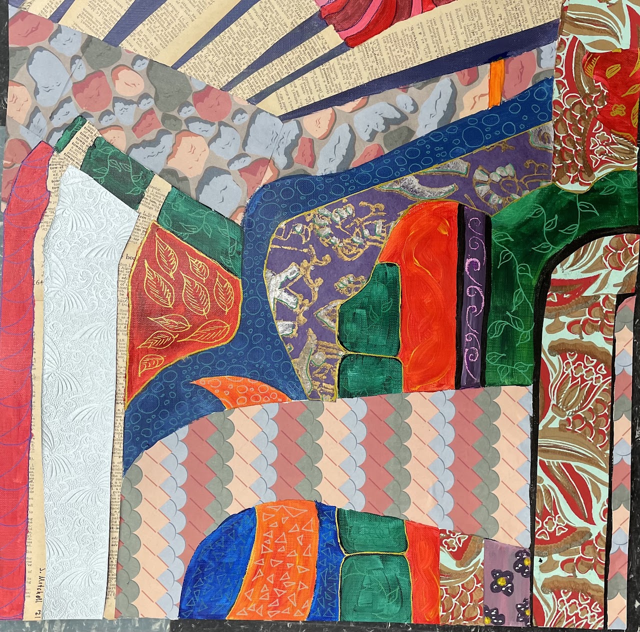 Abstract Mixed Media Paintings