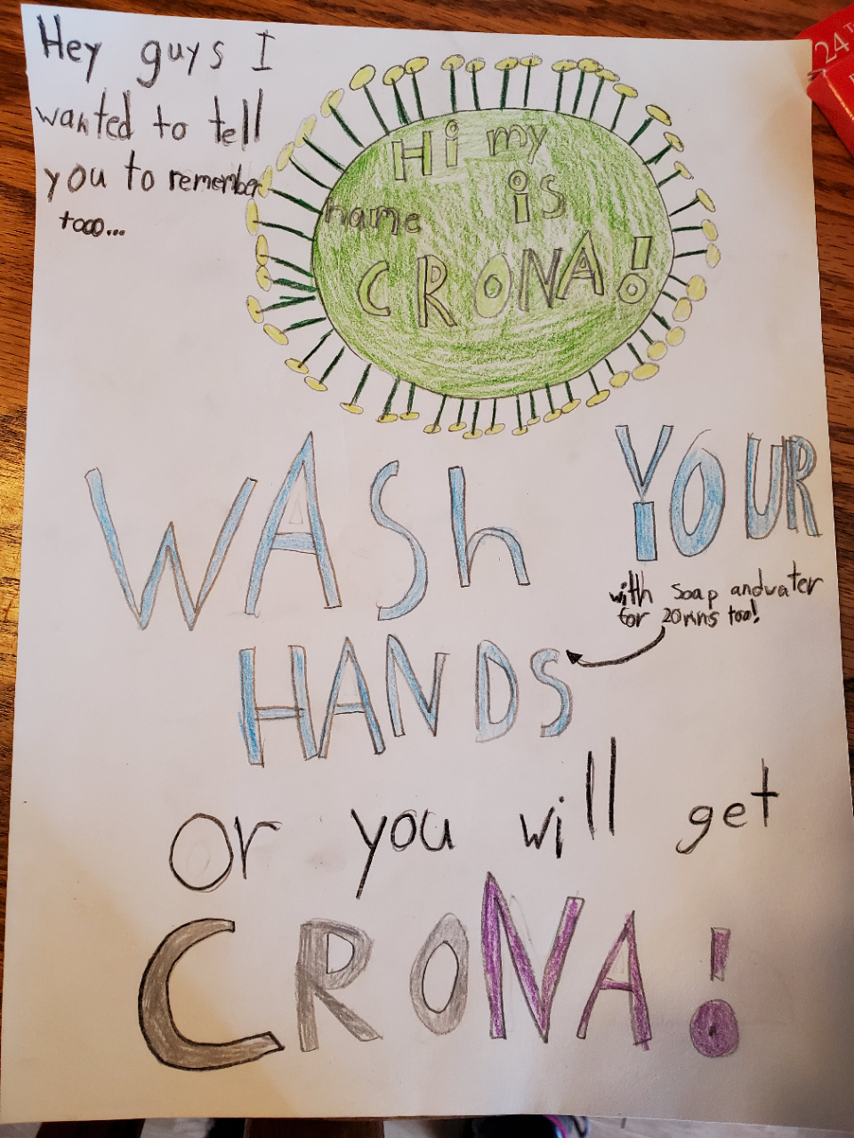 love seeing all your germs and the reminders to wash your hands. Keep sharing!