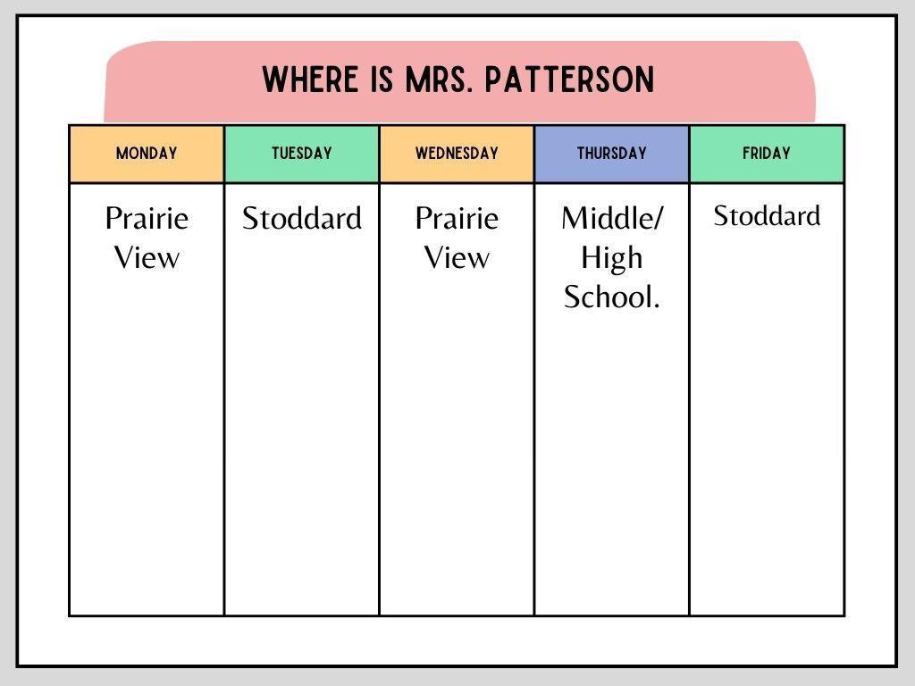 mpattersonschedule