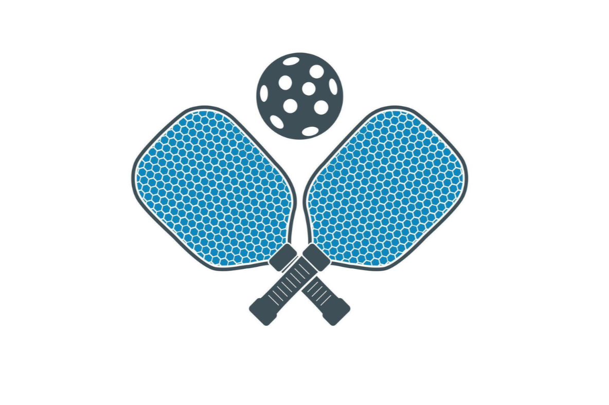 Graphic of pickleball rackets